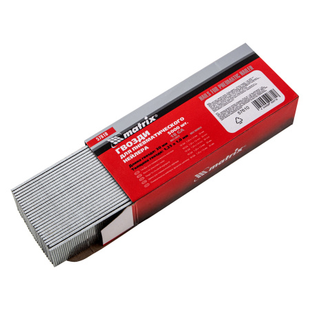 Гвозди для пневматического нейлера, длина 30 мм, ширина 1.25 мм, толщина 1 мм, 5000 шт Matrix цена