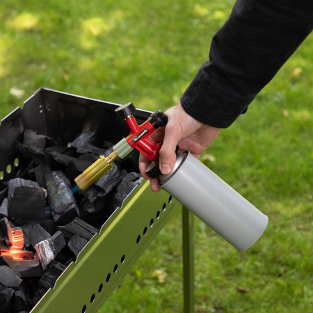 Профессиональная горелка на газовый баллон, пьезоподжиг, металлический корпус Matrix цена