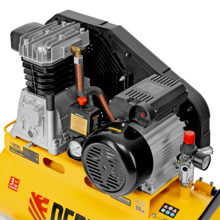 Компрессор воздушный рем. привод BCI 2100/50, 2,1 кВт, 50 литров, 400 л/мин Denzel