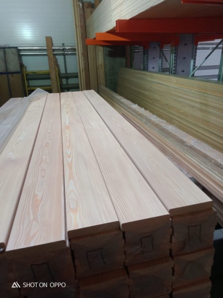 Доска палубная 28х110х4000 мм лиственница сорт Прима