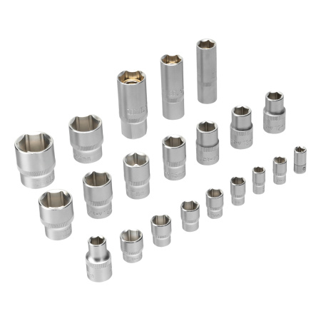 Набор инструментов, 1/2", 1/4", CrV, S2, пластиковый кейс, 64 предмета Denzel