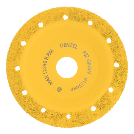 Чашка твёрдосплавная зачистная,125 мм, Наклонная, мелкое зерно #32// Denzel