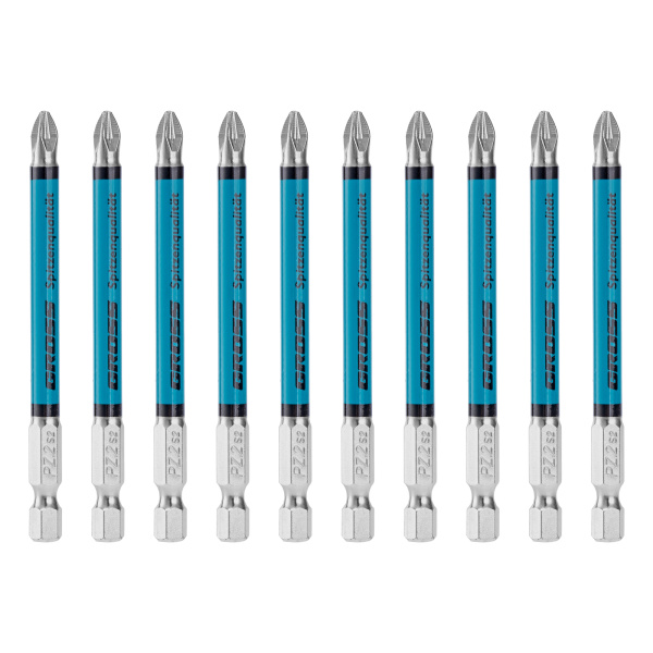 Бита PZ2х90мм, сталь S2, кругл.,10 шт. Gross