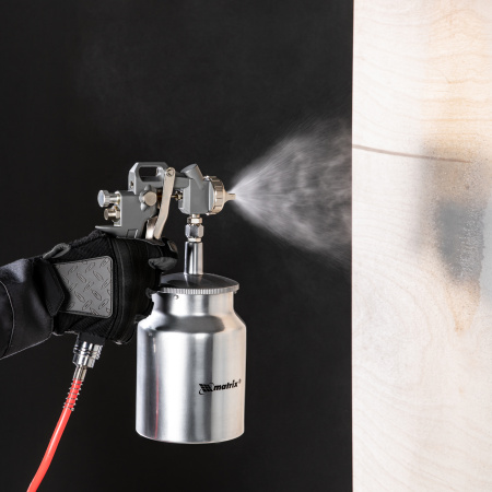 Краскораспылитель пневматический с нижним бачком V 1, 0 л, сопло D 1.2, 1.5 и 1.8 мм Matrix цена