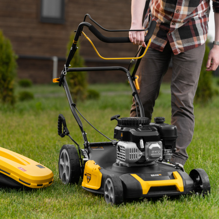 Газонокосилка бензиновая GLR-510SP-ZS, 171 см3, ширина 51 см, привод, травосборник 65 л Denzel цена