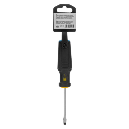 Отвертка, SL5x75 мм, S2, 3к рукоятка Denzel