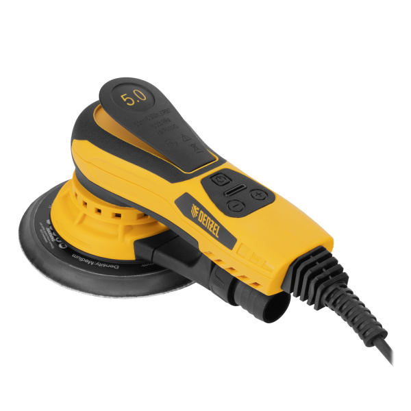 Машина шлифовальная орбитальная бесщет OS-150-BL, 350 Вт, 4000-10000 об/мин Denzel цена