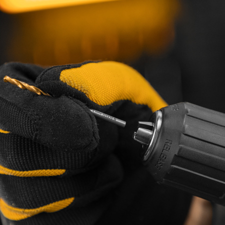 Сверло спиральное по металлу 3 x 60 мм, Р6М5, Golden Tip , 2шт. Denzel