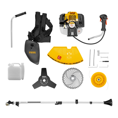 Триммер бензиновый DGT 430S, 43 см3, 2.5 л. с, разъемная штанга, состоит из 2 частей Denzel цена