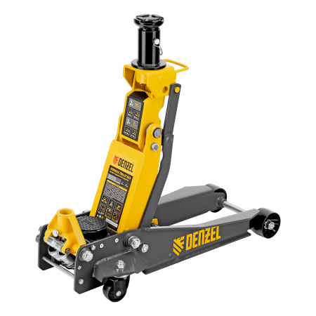 Домкрат гидравлический подкатной, 2/3 т, 98-770 мм, быстрый подъем, низ. подхват, проф, SUV Denzel цена