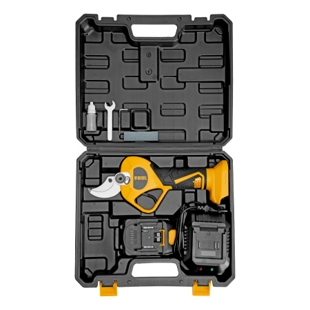 Секатор аккумуляторный, бесщет., CP-40BL, Li-Ion, 20 В, лезвия SK5 Denzel цена