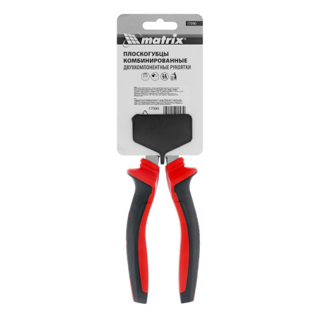 Плоскогубцы комбинированные, 160 мм, хром-ванадий, двухкомпонентные рукоятки Matrix