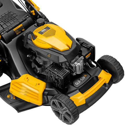 Газонокосилка бензиновая GLD-520SP, 196 куб.см, ширина 52 см, привод, 7 уровней,травосборник 60 л Denzel цена