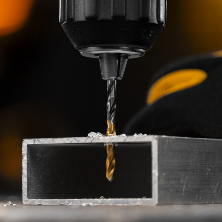 Сверло спиральное по металлу 3,5 x 70мм, Р6М5, Golden Tip, многогранная заточка, 2шт. Denzel