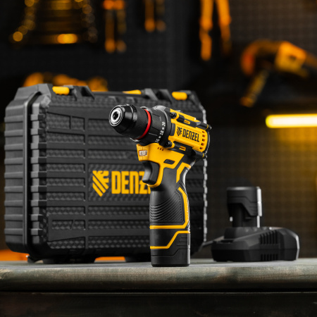 Дрель-шуруповерт аккумуляторная бесщет. CDH-BL-12, Li-Ion, 12 В// Denzel