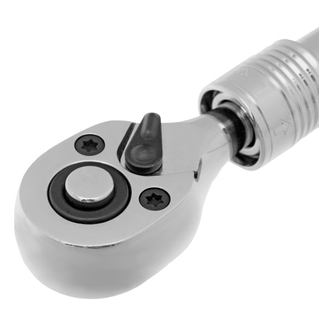 Ключ-трещотка телескопический 1/4", 150-200 мм, CrV, 72 зуба, с быстрым сбросом, хром Gross