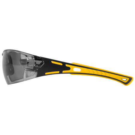 Очки защитные открытые, поликарбонатные, дымчатая линза, 2х комп.дужки Denzel цена