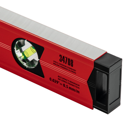 Уровень алюминиевый магнитный, 800 мм, фрезерованный, 3 глазка (1 зеркальный) усиленный Matrix цена