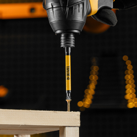 Бита PZ2х90, сталь S2, цилиндр., 10 шт. Е 6,3 Denzel