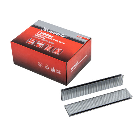 Скобы для пневматического степлера 18GA, 1.25 х 1 мм длина 25 мм ширина 5,7 мм, 5000 шт Matrix цена