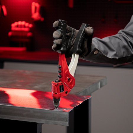 Заклепочник литой, поворотный, 290 мм, 0-360 град, заклепки 2.4-3.2-4.0-4.8 мм, Pro Matrix цена