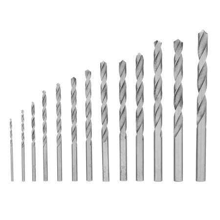 Набор сверл по металлу, 2-8 мм (через 0.5 мм) HSS 13 шт, металлическая коробка, цилиндрический хвостовик Matrix