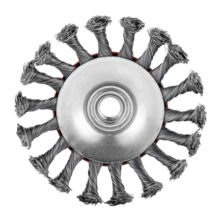 Щетка для УШМ, 115 мм, М14, "тарелка", крученая проволока 0.5 мм Matrix