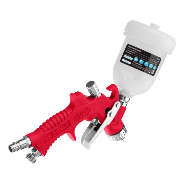 Краскораспылитель HVLP пневмат. с верхним бачком V= 0,1 л, сопло диаметром 0.8 мм Matrix цена