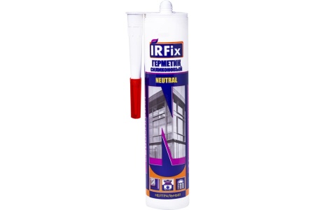 Силиконовый нейтральный герметик IRFIX бесцветный 310 мл 20018