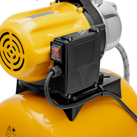 Насосная станция PS800X, 800 Вт, 3200 л/ч, ресивер 24 л, подъем 38 м, нержавейка Denzel