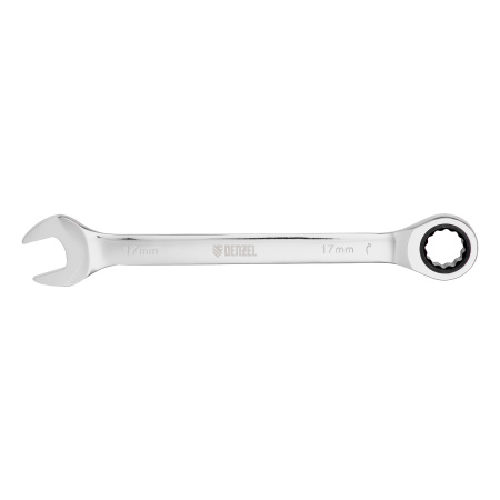 Ключ комбинированный, с трещеткой, 17 мм Denzel