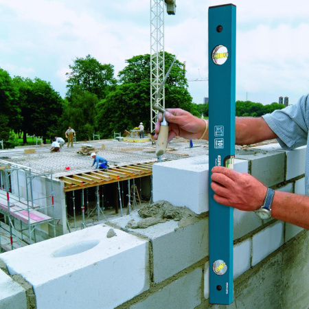 Уровень алюминиевый усиленный, 600 мм, 3 глазка Gross цена