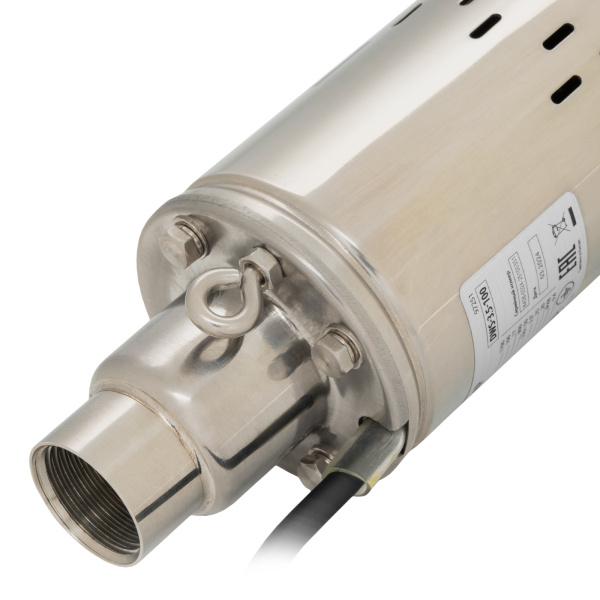 Скважинный насос DWS-3,5-100, винтовой, диаметр 3,5", 800 Вт, 1700 л/ч, напор 100 м Denzel