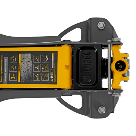 Домкрат гидравлический подкатной, 3 т, 75-500 мм, быстрый подъем, низкий подхват, проф. Denzel цена