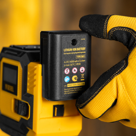 Батарея аккумуляторная для лазерного уровня Type B01, 4,2 В, 4000 мАч Denzel цена