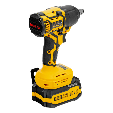 Гайковерт ударный аккумуляторный бесщет. CIWH-BL-20-500, Li-Ion, 20 В Denzel