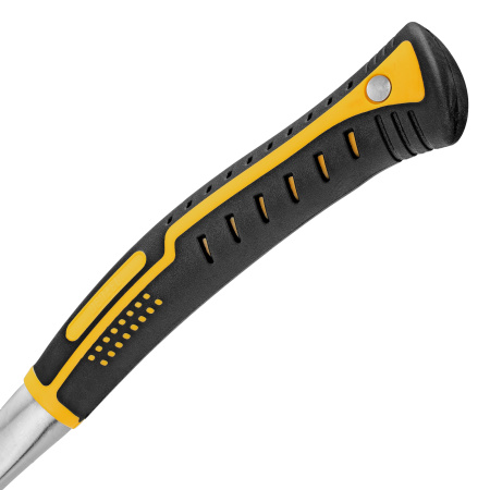 Топор цельнометаллический, 600 г, двухкомпонентная обрезиненная рукоятка, изогнутый хват Denzel цена