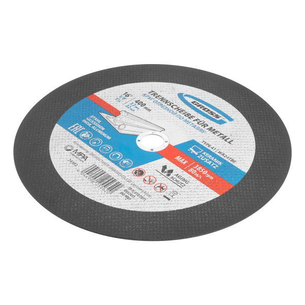 Круг отрезной по металлу, 400 x 3,2 x 32 мм, WA24TBF// Gross