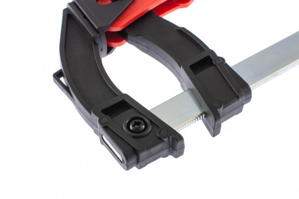 Струбцина реечная быстрозажимная, пластиковый корпус рычажно-храповой механизм, 100 х 90 х 195 мм, штанга 5 х 20 мм Matrix цена