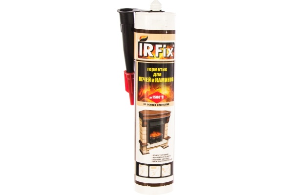 Герметик для печей и каминов IRFIX +1500 High Temperature Sealant черный 310 мл 20015