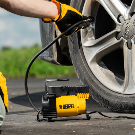 Компрессор автомобильный DС-20,12 В, 7 атм, 35 л/мин Denzel цена