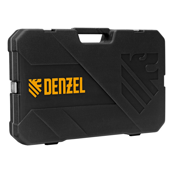 Набор инструментов, 1/2", 1/4", CrV, S2, пластиковый кейс, 122 предмета Denzel