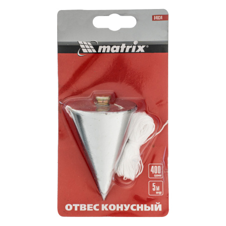 Отвес конусный, 400 г, шнур 5 м Matrix цена
