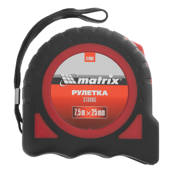 Рулетка Strong,7,5 м х 25 мм,обрезиненный корпус Matrix цена