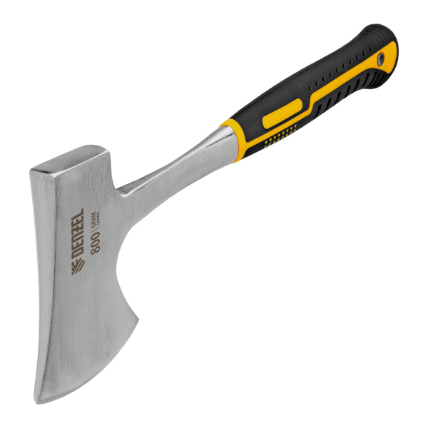 Топор цельнометаллический, 800 г, двухкомпонентная обрезиненная рукоятка, прямой хват Denzel цена