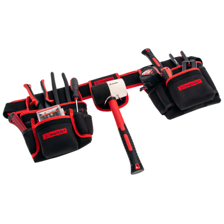 Сумка-пояс двойная, 20 карманов, держатель для молотка Matrix цена