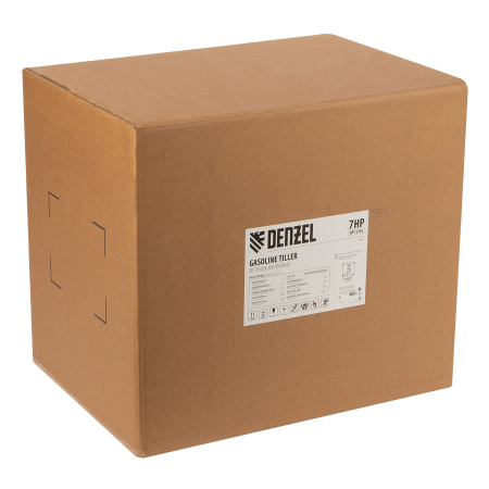 Мотоблок DPT-270X, 7 л.с., диск.сцеп, шир 90 см, глуб 35 см,фрез 3х4,ВОМ,скор 2В/1Н,кол 8" Denzel