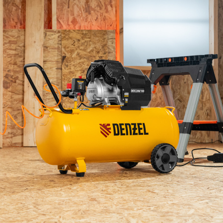 Компрессор воздушный DKV2200/100, Х-PRO 2.2 кВт, 400 л/мин, 100л Denzel