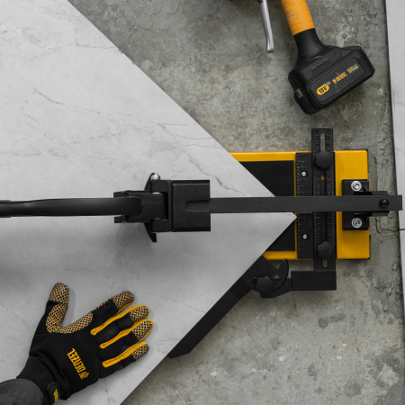 Плиткорез рельсовый 1000х16мм, каретка на подш., стальная станина, усил. рукоятка-пенал Denzel цена