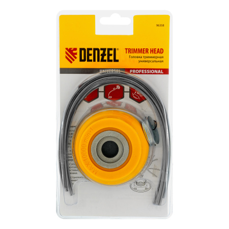 Головка триммерная универсальная, алюминиевый корпус, леска до 4 мм Denzel цена